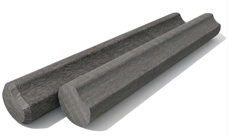 Záklopová palisáda plný profil ∅ 20 cm Šedá