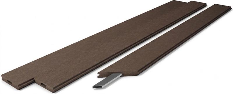 Plastová palubka perodrážka s výztuhou 4,2 x 20 cm Hnědá