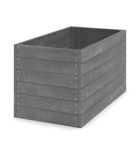 Jednokomorový vyvýšený záhon výška 79 cm Šedá