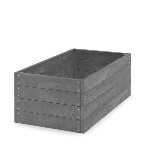 Jednokomorový vyvýšený záhon výška 53 cm Šedá