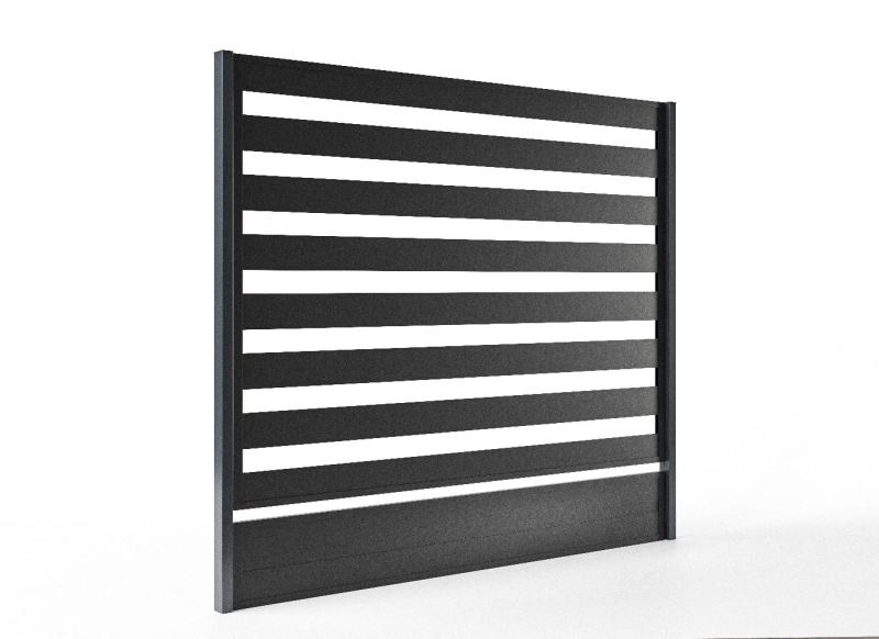 Plotový panel lamelový Hornval Hard RAL 9005 MAT
