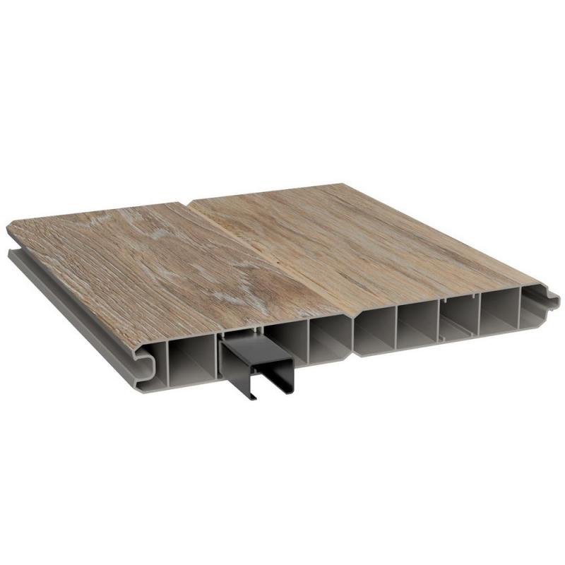 Plotová deska hladká DuoFuse PVC WOD-PRINT Barnwood Grey