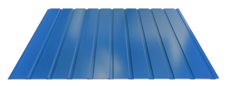Trapézový plech Hornval E7 Elevace Super 25 Polyester Gloss 0,5 mm RAL 5010