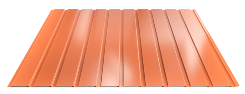 Trapézový plech Hornval E7 Elevace Super 25 Polyester Gloss 0,5 mm RAL 8004