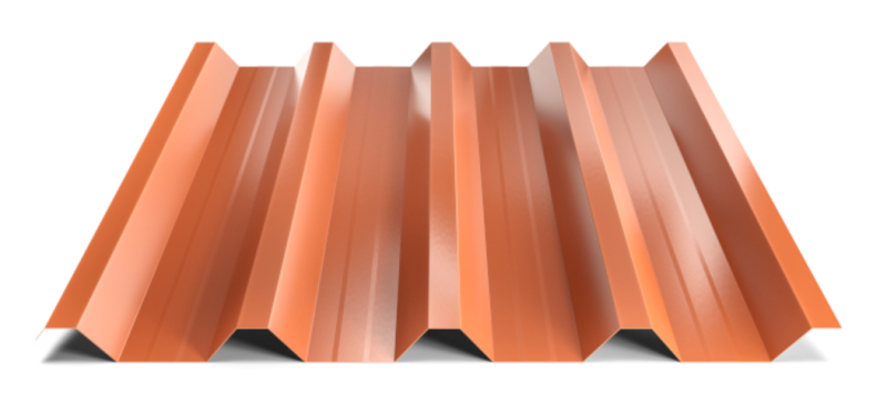 Trapézový plech Hornval T55 MAX Polyester Gloss 0,7 mm RAL 8004