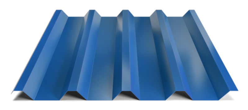 Trapézový plech Hornval T55 Super 25 Polyester Gloss 0,5 mm RAL 5010