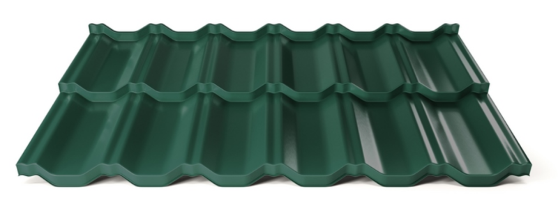 Modulární plechová střešní krytina Hornval H2 25 / 350 Super 25 Polyester Gloss RAL 6005