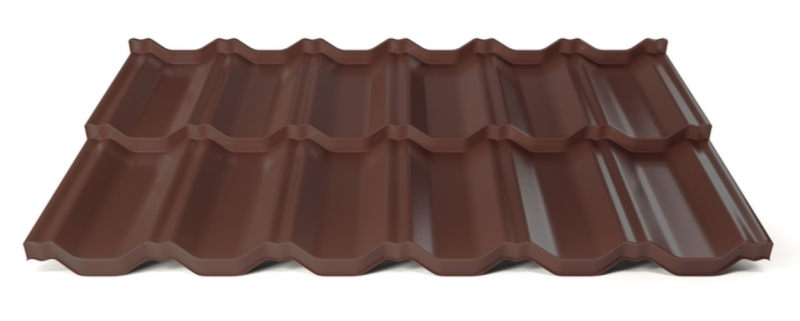 Modulární plechová střešní krytina Hornval H2 25 / 350 Super 25 Polyester Gloss RAL 8017