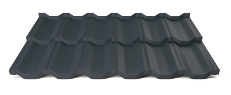 Modulární plechová střešní krytina Hornval H2 25 / 350 Aluminium Matt RAL 7016