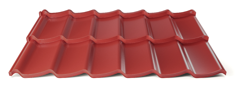 Modulární plechová střešní krytina Hornval H7 20 / 350 3D Super Plus 35 Polyester Gloss RAL 3011