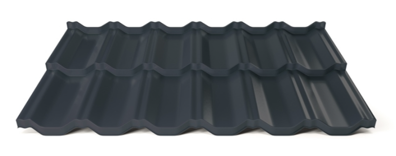 Modulární plechová střešní krytina Hornval H2 25/350 Super Plus 35 Polyester Gloss RAL 7016