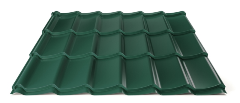 Plechová střešní krytina Hornval H4 20 / 350 Super 25 Polyester Gloss RAL 6005