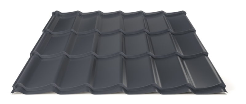 Plechová střešní krytina Hornval H4 20 / 350 Super 25 Polyester Gloss RAL 7024