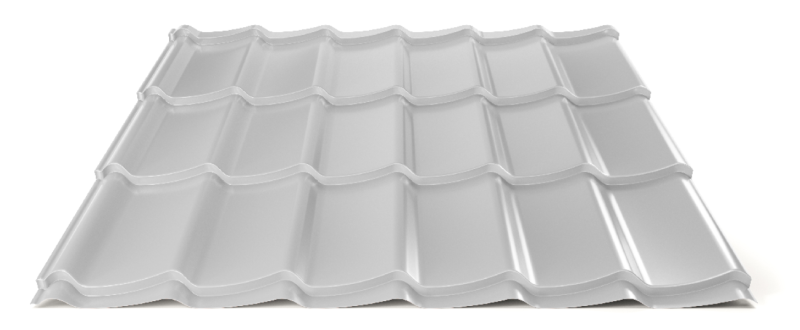 Plechová střešní krytina Hornval H4 20 / 350 Super 25 Polyester Gloss RAL 7035