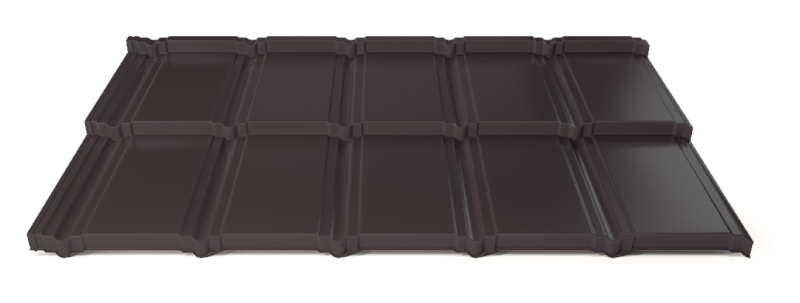 Modulární plechová střešní krytina Hornval H5 30 / 350 Super 25 Polyester Gloss RAL 9005