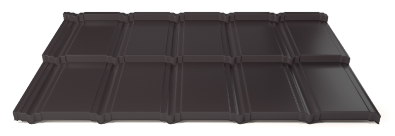 Modulární plechová střešní krytina Hornval H5 30 / 350 Super Plus 35 Polyester Gloss RAL 9005