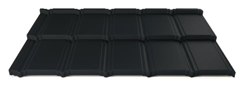 Modulární plechová střešní krytina Hornval H5 30 / 350 Aluminium Matt RAL 9005