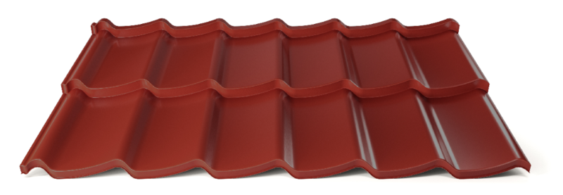 Modulární plechová střešní krytina Hornval H7 20 / 350 3D Super 25 Polyester Gloss RAL 3009