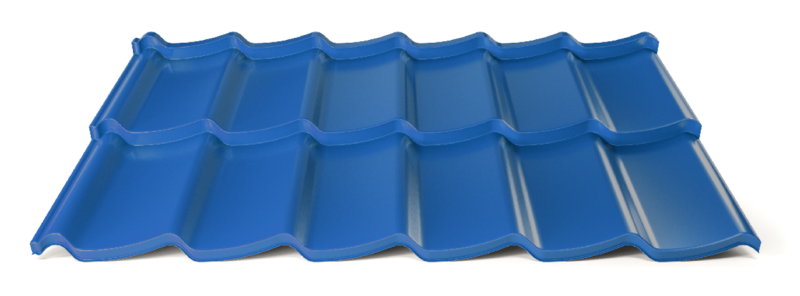Modulární plechová střešní krytina Hornval H7 20 / 350 3D Super 25 Polyester Gloss RAL 5010