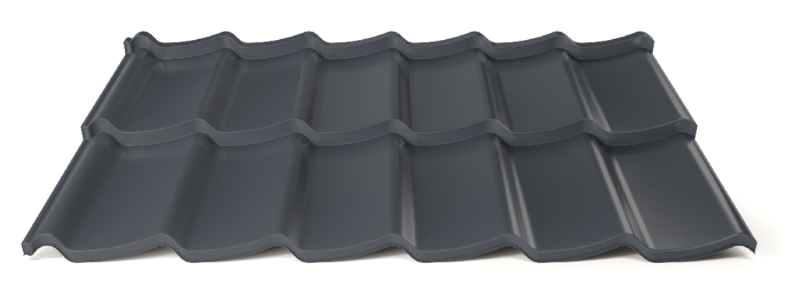 Modulární plechová střešní krytina Hornval H7 20 / 350 3D Super 25 Polyester Gloss RAL 7024