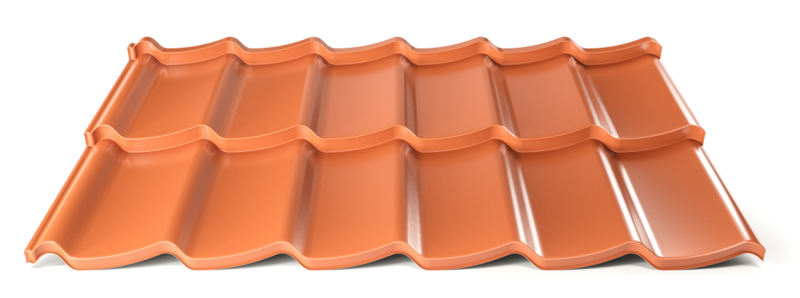 Modulární plechová střešní krytina Hornval H7 20 / 350 3D Super 25 Polyester Gloss RAL 8004