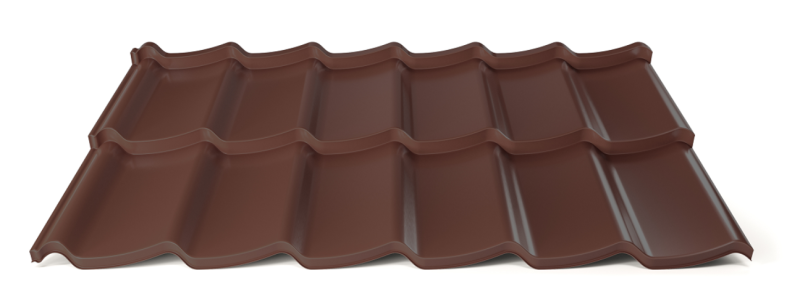 Modulární plechová střešní krytina Hornval H7 20 / 350 3D Super Plus 35 Polyester Gloss RAL 8017