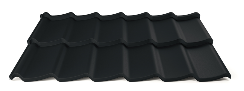 Modulární plechová střešní krytina Hornval H7 20 / 350 3D Aluminium Matt RAL 9005